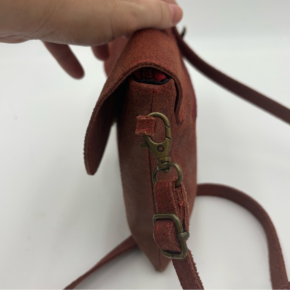 CRAZY LOU PARIS Leather Vintage Made in Italy Crossbody Bag - Picture 3 of 10